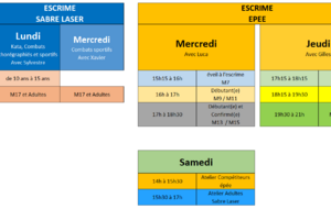 NOUVEAUX HORAIRES 2025-2026